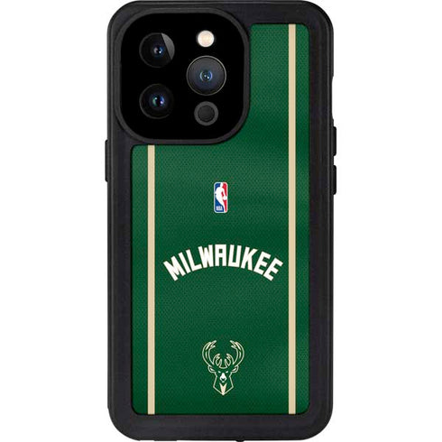 NBA Milwaukee Bucks Jersey iPhone 15 Pro Waterproof Case