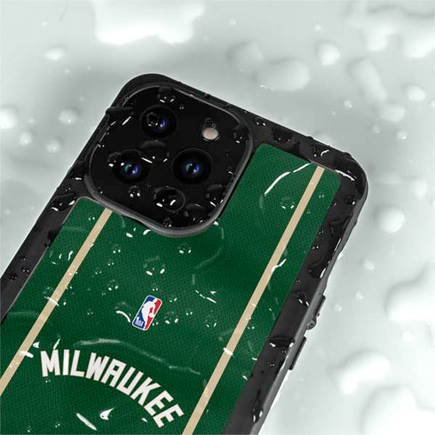 NBA Milwaukee Bucks Jersey iPhone 15 Pro Waterproof Case