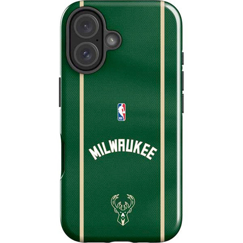 NBA Milwaukee Bucks Jersey iPhone 16 Impact Case