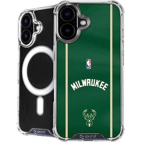 NBA Milwaukee Bucks Jersey iPhone 16 Plus MagSafe Case