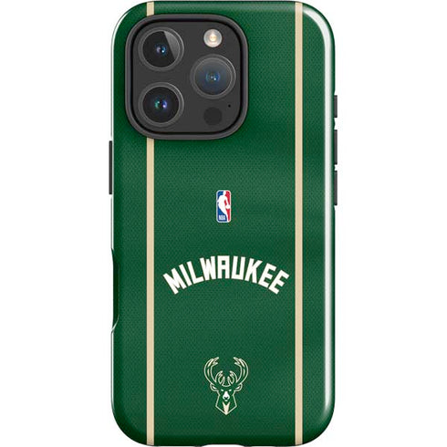 NBA Milwaukee Bucks Jersey iPhone 16 Pro Impact Case