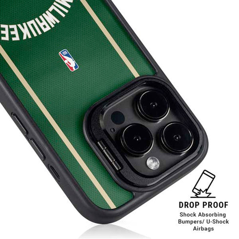 NBA Milwaukee Bucks Jersey iPhone 16 Pro Kickstand Case