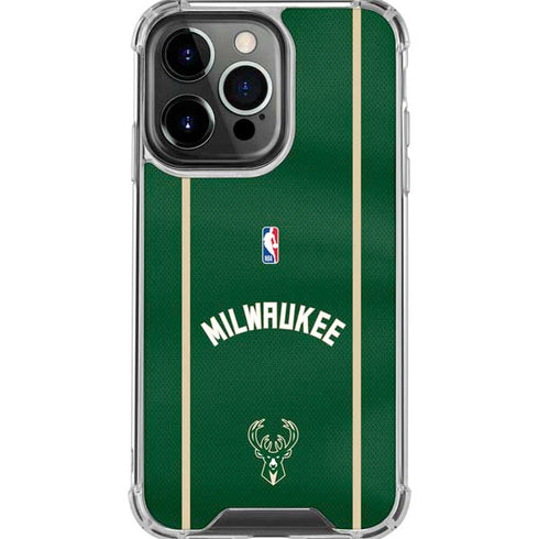 NBA Milwaukee Bucks Jersey iPhone 16 Pro Max Clear Case