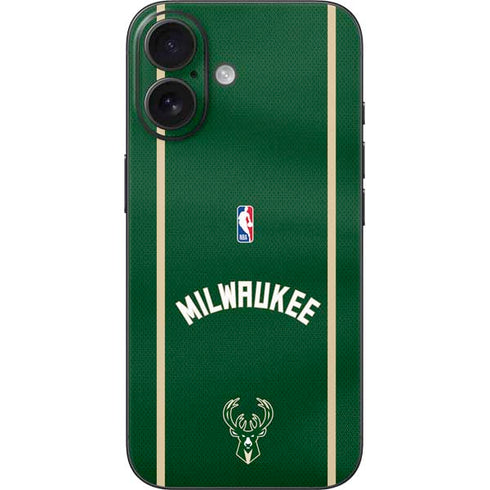 NBA Milwaukee Bucks Jersey iPhone 16 Skin