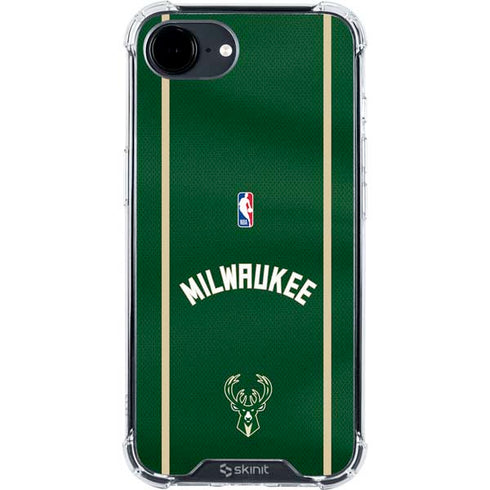 NBA Milwaukee Bucks Jersey iPhone 16e Clear Case