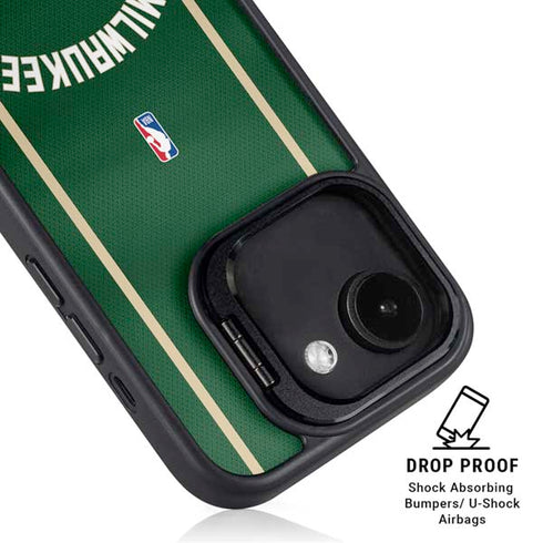 NBA Milwaukee Bucks Jersey iPhone 16e Kickstand Case