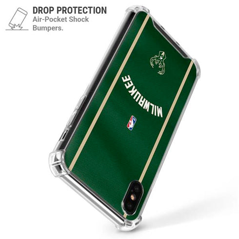 NBA Milwaukee Bucks Jersey iPhone X/XS Clear Case