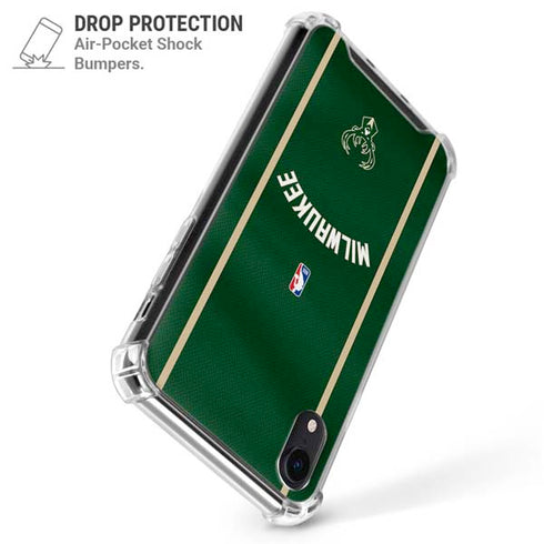NBA Milwaukee Bucks Jersey iPhone XR Clear Case