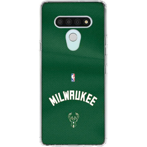 NBA Milwaukee Bucks Jersey LG Stylo 6 Clear Case