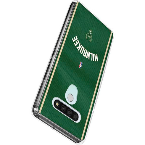 NBA Milwaukee Bucks Jersey LG Stylo 6 Clear Case