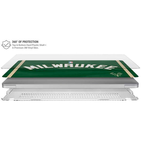 NBA Milwaukee Bucks Jersey MacBook Air 15in (2023-2025) Case plus Skin