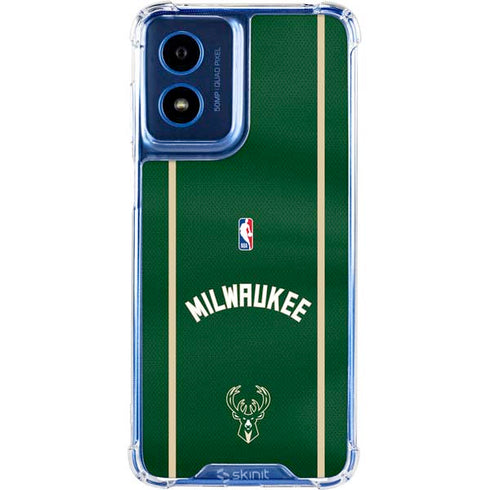 NBA Milwaukee Bucks Jersey Moto G 5G (2024) Clear Case
