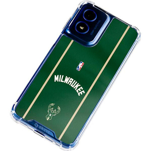 NBA Milwaukee Bucks Jersey Moto G 5G (2024) Clear Case