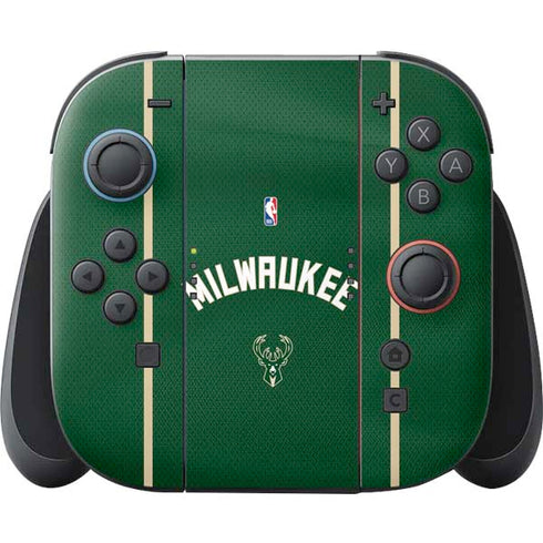 NBA Milwaukee Bucks Jersey Nintendo Switch 2 (2025) Joy-Con Controller Skin