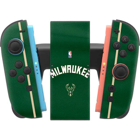NBA Milwaukee Bucks Jersey Nintendo Switch 2 (2025) Joy-Con Controller Skin