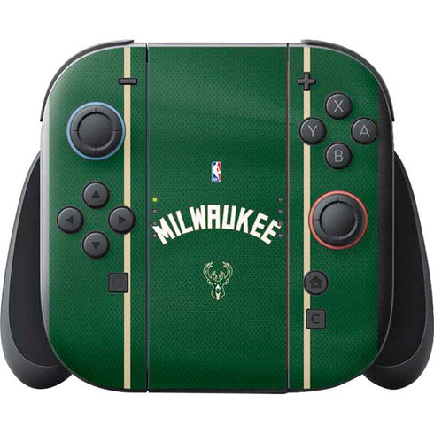 NBA Milwaukee Bucks Jersey Nintendo Switch 2 (2025) with Joy-Con Skin