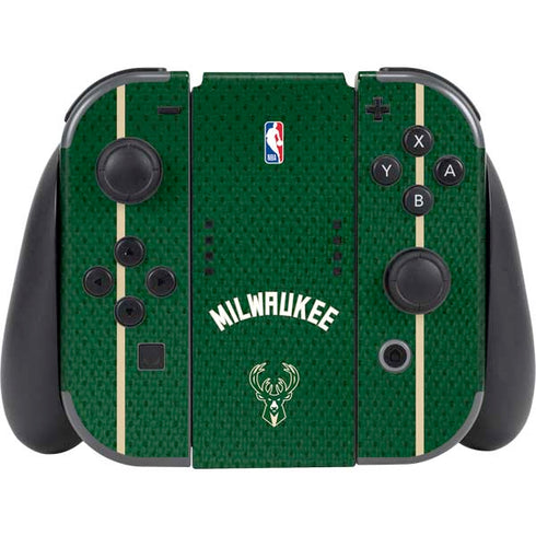 NBA Milwaukee Bucks Jersey Nintendo Switch (2017-2021) Joy-Con Controller Skin