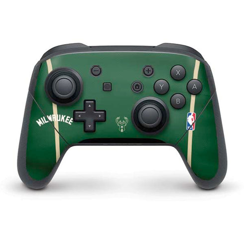 NBA Milwaukee Bucks Jersey Nintendo Switch Pro Controller Skin