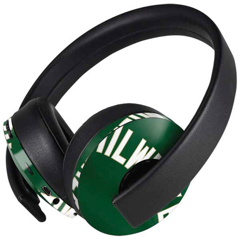 NBA Milwaukee Bucks Jersey PlayStation 4 Gold Wireless Headset Skin