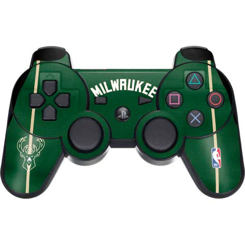 NBA Milwaukee Bucks Jersey PS3 Dual Shock wireless controller Skin