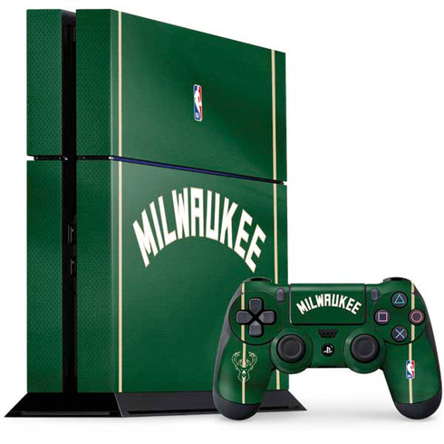 NBA Milwaukee Bucks Jersey PS4 Console and Controller Bundle Skin