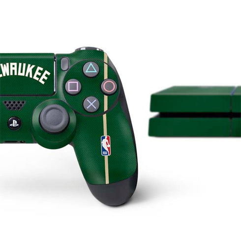 NBA Milwaukee Bucks Jersey PS4 Console and Controller Bundle Skin