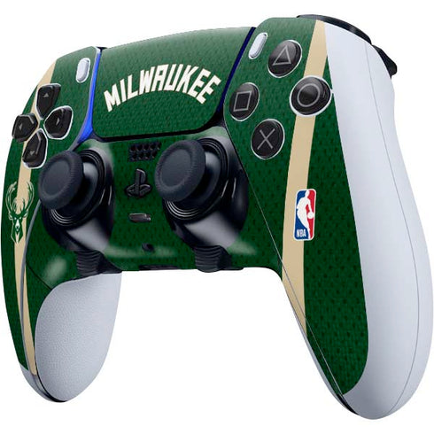 NBA Milwaukee Bucks Jersey PS5 DualSense Edge Pro Controller Skin