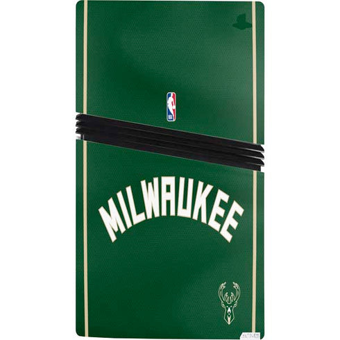 NBA Milwaukee Bucks Jersey PS5 Pro Console Skin