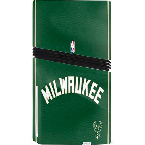 NBA Milwaukee Bucks Jersey PS5 Pro Disk Console Skin