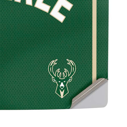 NBA Milwaukee Bucks Jersey PS5 Pro Disk Console Skin