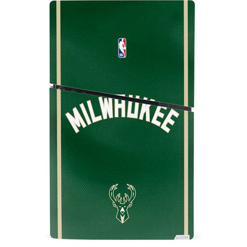 NBA Milwaukee Bucks Jersey PS5 Slim Digital Edition Bundle Skin