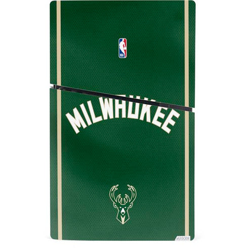 NBA Milwaukee Bucks Jersey PS5 Slim Digital Edition Console Skin