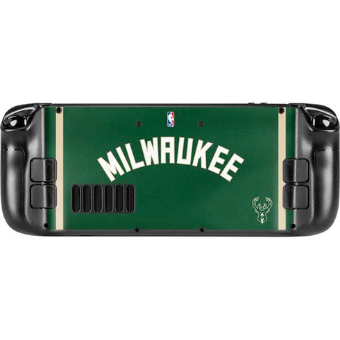 NBA Milwaukee Bucks Jersey Steam Deck Handheld Gaming Computer Skin
