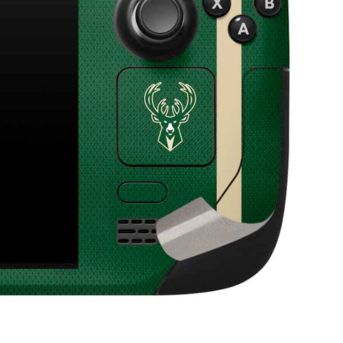 NBA Milwaukee Bucks Jersey Steam Deck Handheld Gaming Computer Skin
