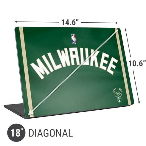 NBA Milwaukee Bucks Jersey Universal Laptop 18in (14.6 x 10.6in) Skin