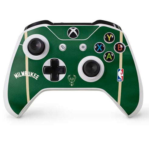 NBA Milwaukee Bucks Jersey Xbox One S Console and Controller Bundle Skin