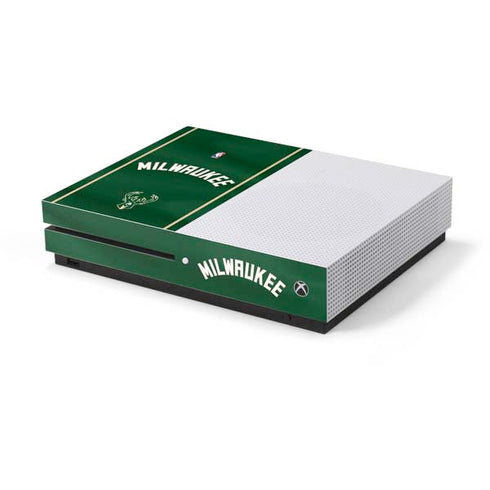 NBA Milwaukee Bucks Jersey Xbox One S Console Skin