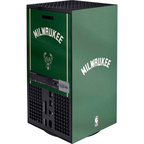 NBA Milwaukee Bucks Jersey Xbox Series X Console Skin