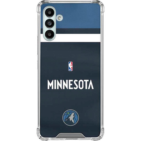 NBA Minnesota Timberwolves Jersey Galaxy A13 5G Clear Case