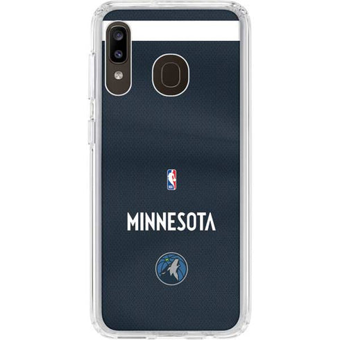 NBA Minnesota Timberwolves Jersey Galaxy A20 Clear Case
