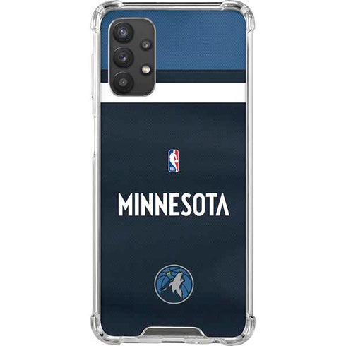 NBA Minnesota Timberwolves Jersey Galaxy A32 5G Clear Case