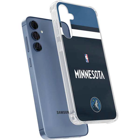 NBA Minnesota Timberwolves Jersey Galaxy A35 5G Clear Case