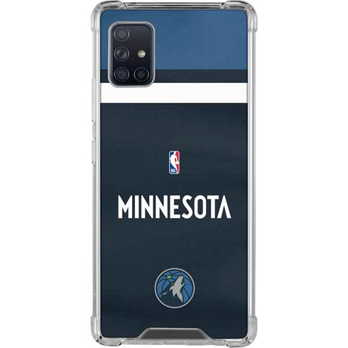 NBA Minnesota Timberwolves Jersey Galaxy A51 5G Clear Case