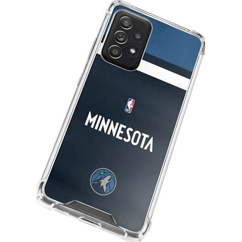 NBA Minnesota Timberwolves Jersey Galaxy A52 5G Clear Case