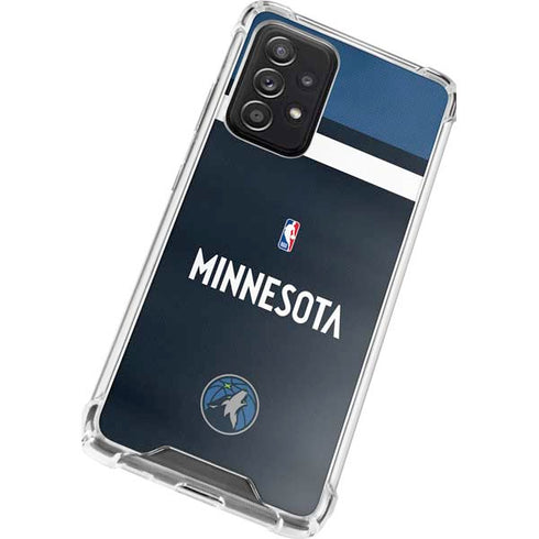 NBA Minnesota Timberwolves Jersey Galaxy A72 5G Clear Case