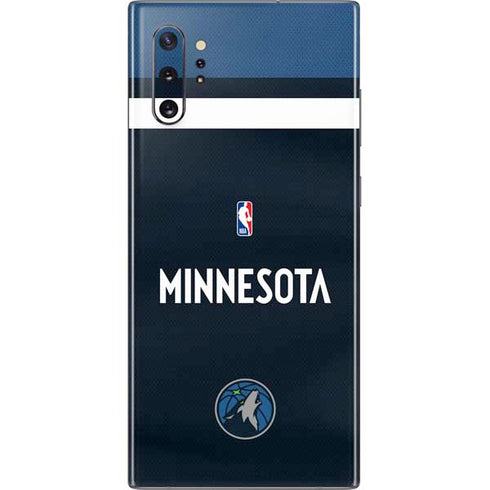 NBA Minnesota Timberwolves Jersey Galaxy Note 10 Plus Skin
