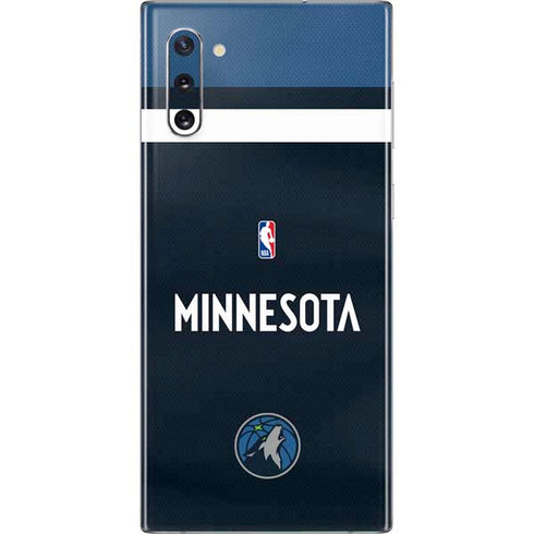 NBA Minnesota Timberwolves Jersey Galaxy Note 10 Skin