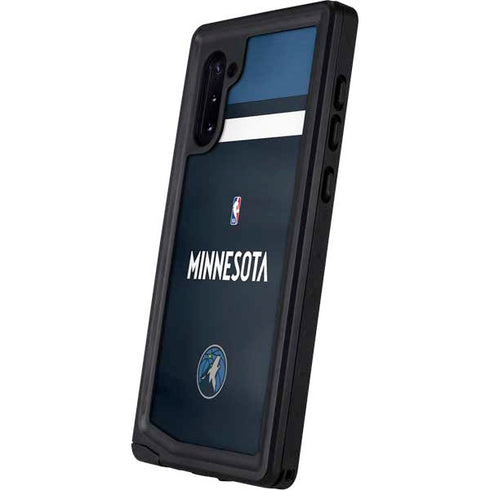 NBA Minnesota Timberwolves Jersey Galaxy Note 10 Waterproof Case