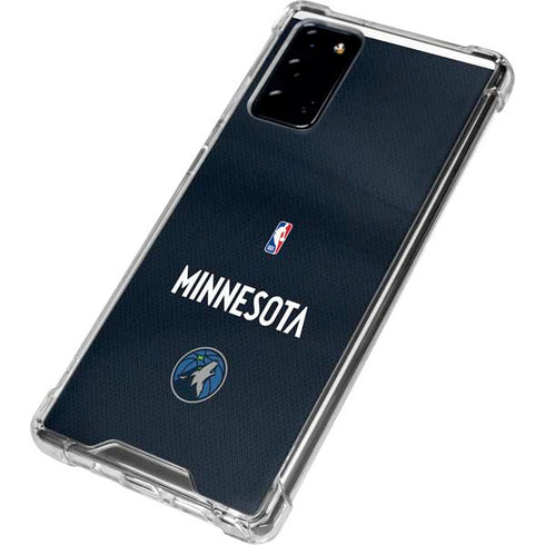 NBA Minnesota Timberwolves Jersey Galaxy Note20 5G Clear Case