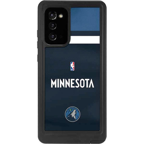 NBA Minnesota Timberwolves Jersey Galaxy Note20 5G Waterproof Case